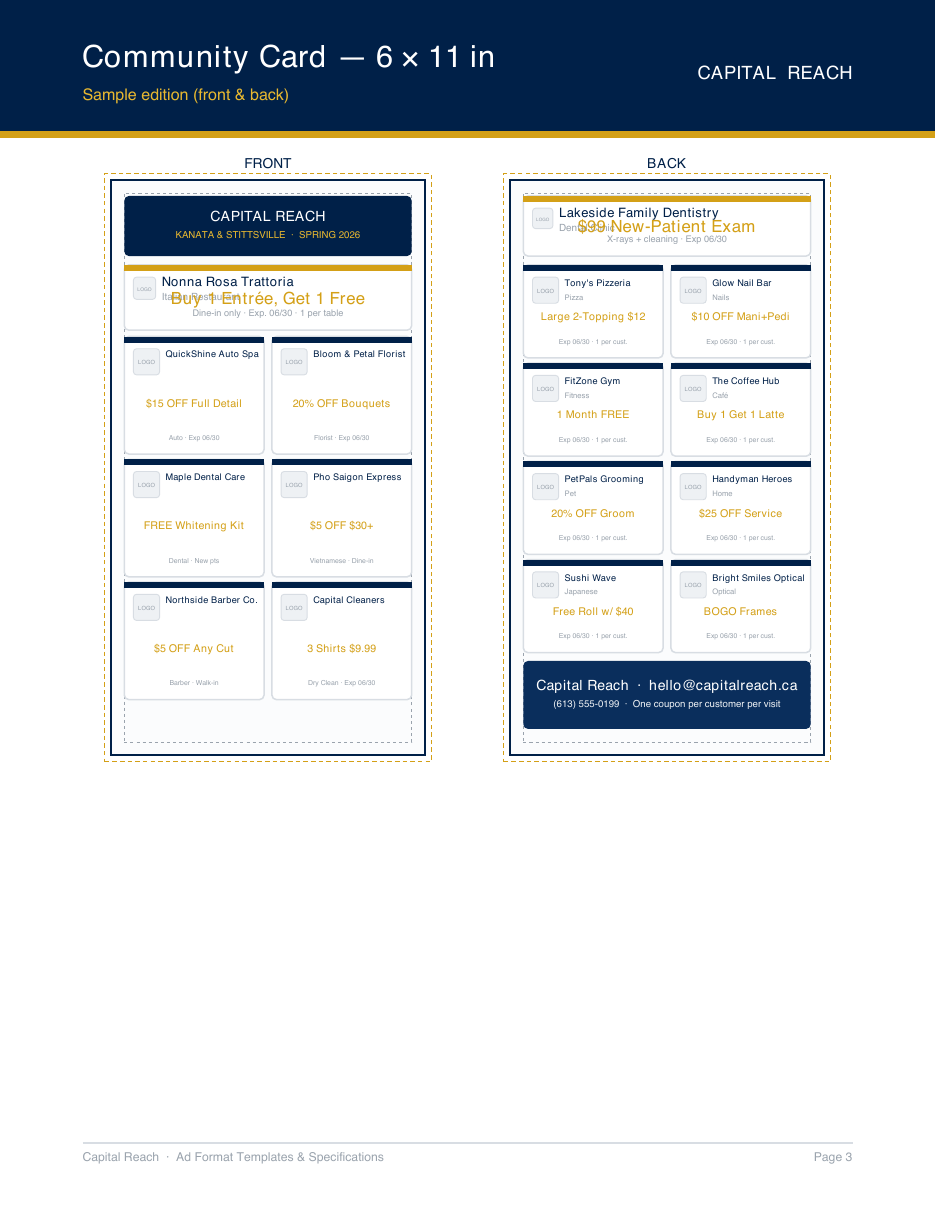 Barrhaven sample mailer