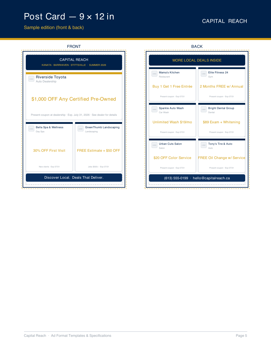 Barrhaven sample mailer